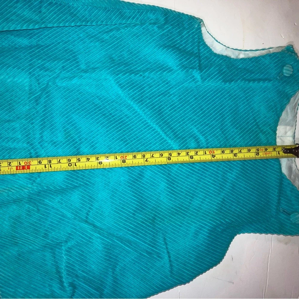 Set of Two Handmade Vintage Little Girls Blue Dresses 9-12 months (?) Corduroy